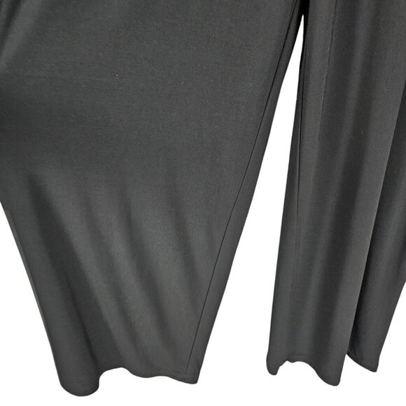 Emma & Michele Solid Blouson Wide Leg Black Jumpsuit - Picture 8 of 9
